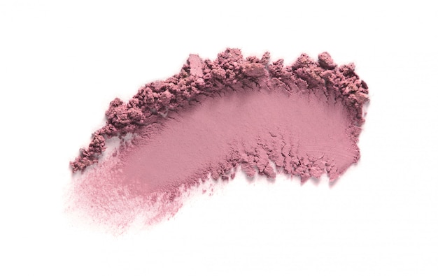 Sombra, amostra de blush isolada no branco