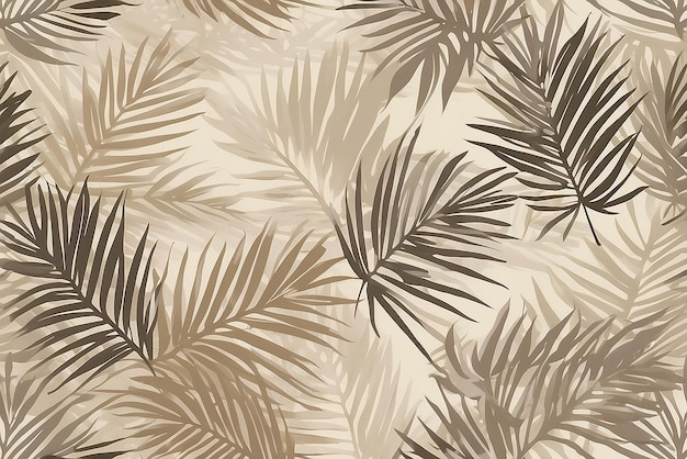 Sombra de folhas de palmeira em um fundo bege