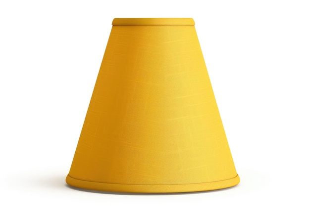 Sombra de lâmpada amarela em fundo branco em uma superfície branca ou transparente PNG fundo transparente