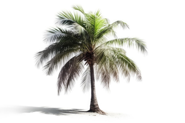 Sombra de palmeira em fundo branco IA generativa