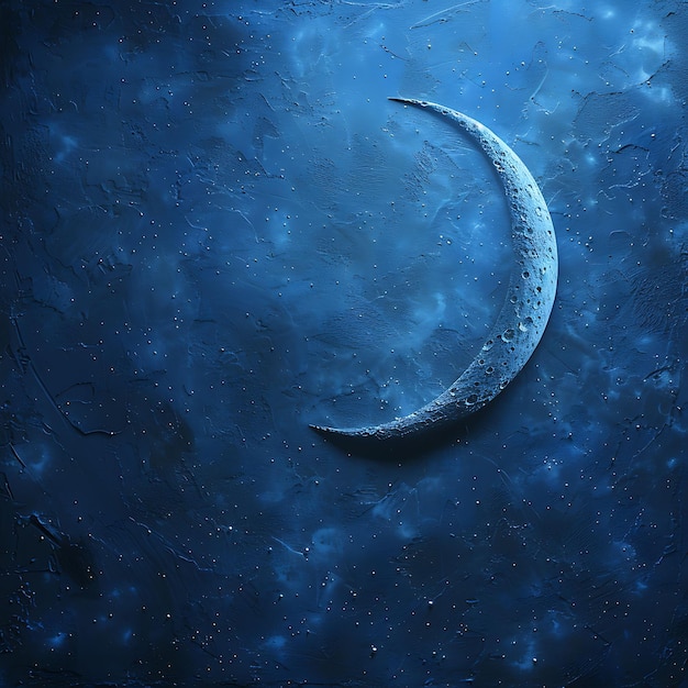 La sombra de la luna y las estrellas en la pared soñadora y celestial con una foto creativa de fondo elegante