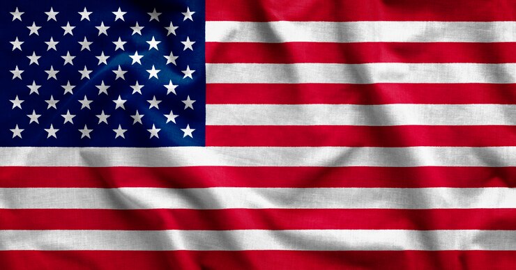 Foto sombras en bandera americana