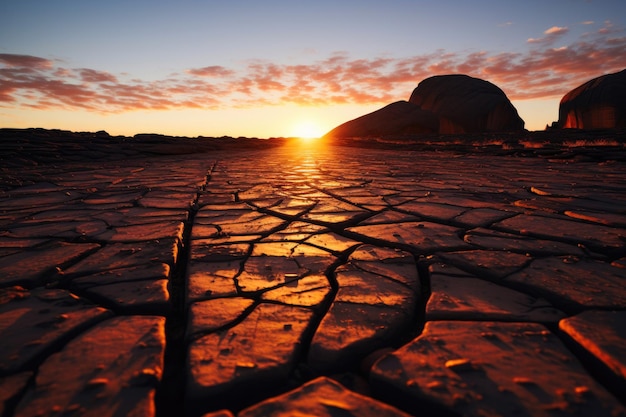 Foto sombras dançantes da serenata do pôr do sol