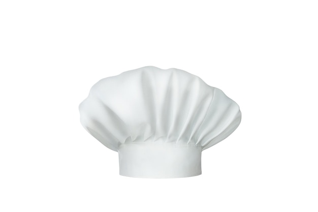 sombrero de chef blanco aislado en blanco