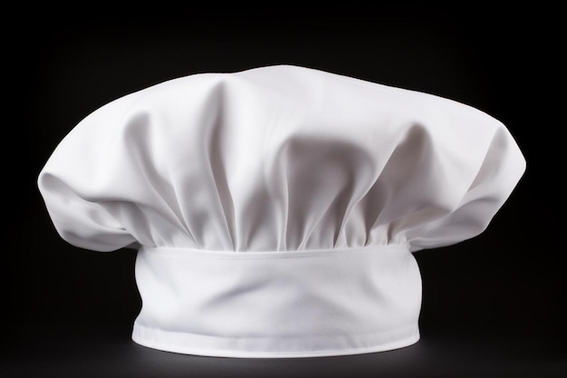 Foto sombrero de chef blanco en negro