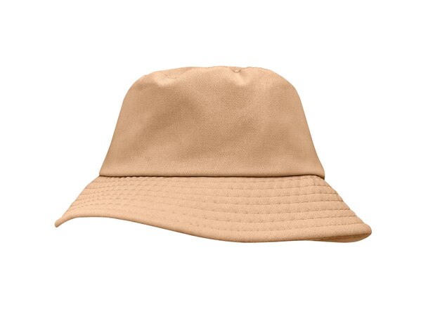 Sombrero de cubo blanco aislado sobre fondo blanco
