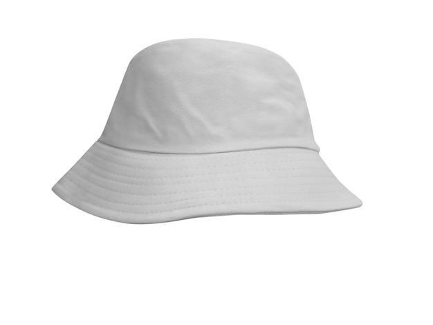 sombrero de cubo blanco aislado sobre un fondo blanco