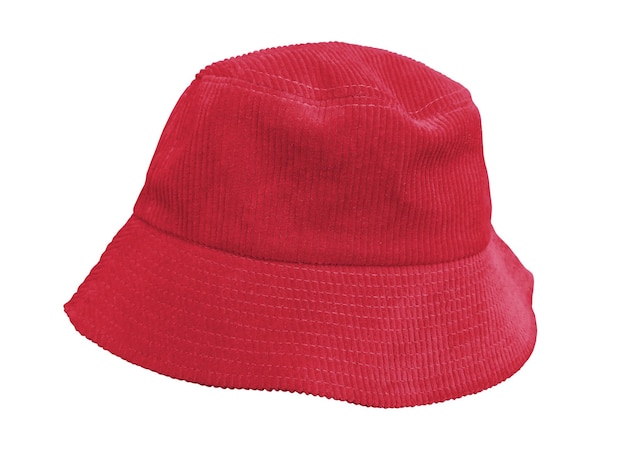 sombrero de cubo rojo aislado sobre fondo blanco