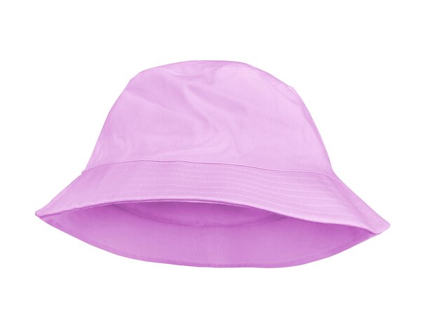 sombrero de cubo rosa aislado sobre fondo blanco