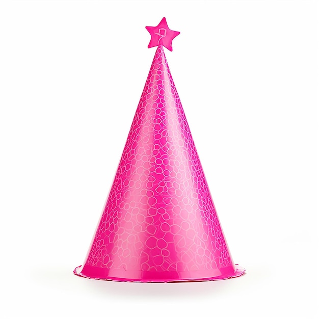 Foto sombrero de cumpleaños rosa aislado en clear