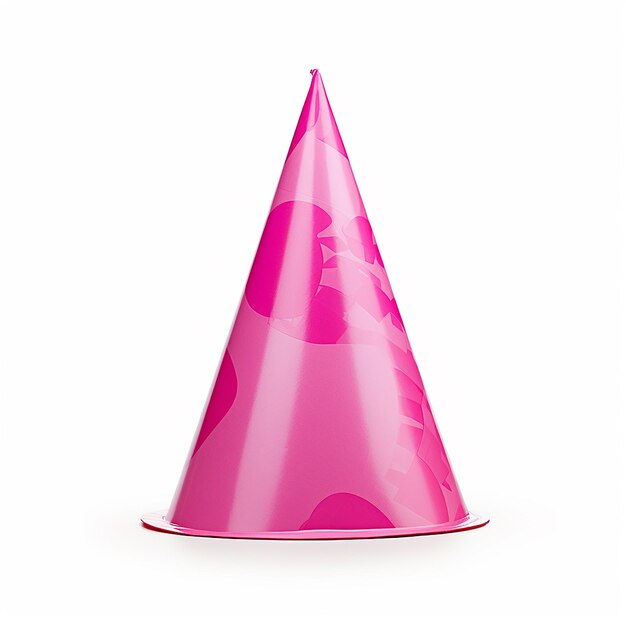 Foto sombrero de cumpleaños rosa aislado