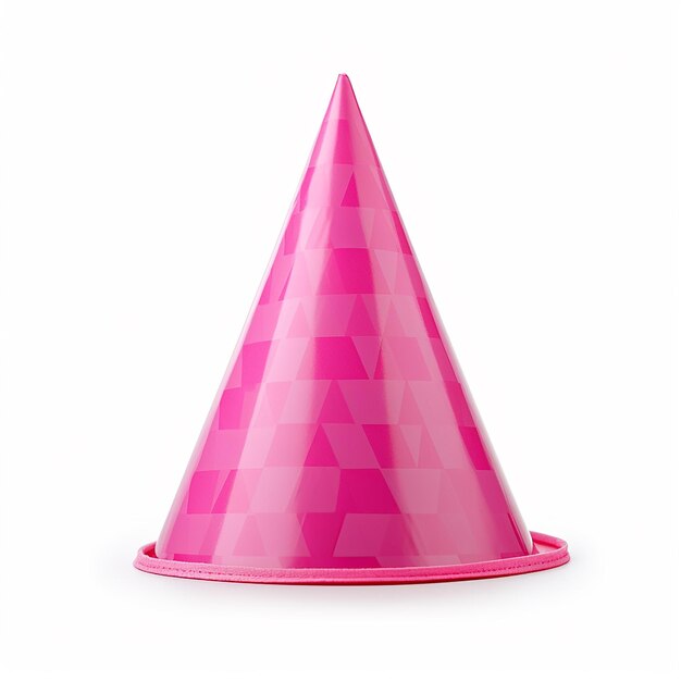 Sombrero de cumpleaños rosa aislado