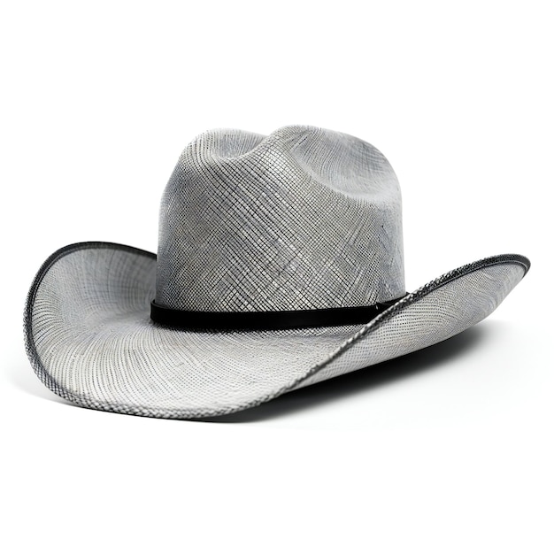 Sombrero gris aislado sobre fondo blanco.