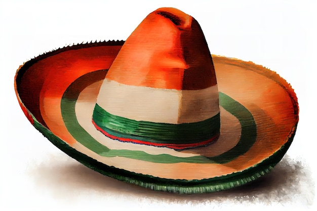 Foto sombrero hat aislado en un fondo blanco ai generativo