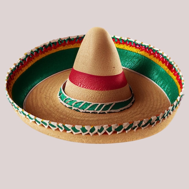 Foto sombrero mexicano aislado en fondo transparente o blanco png