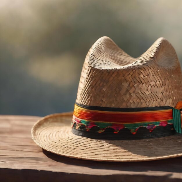 Sombrero mexicano en madera