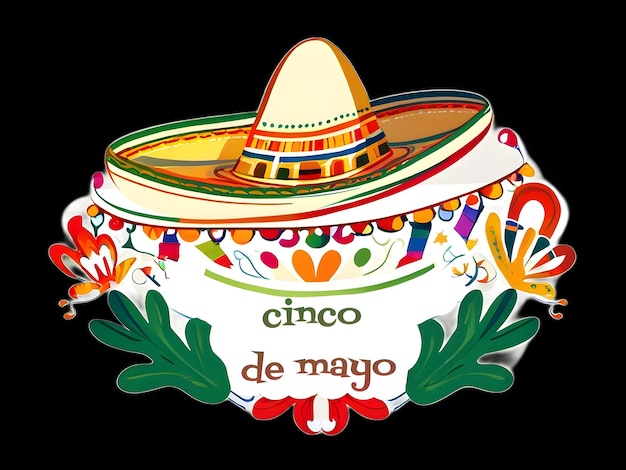 Sombrero mexicano no sapo Design de decoração de Shep para Cinco De Mayo Logotipo e design de camisa gerados