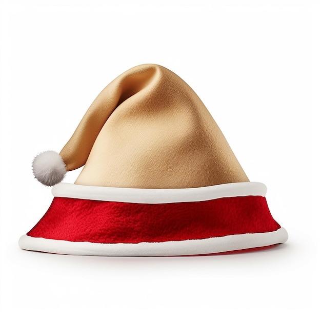 Foto sombrero de navidad aislado sobre un fondo blanco claro