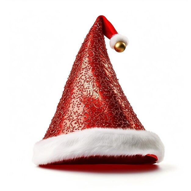 Foto sombrero de navidad aislado sobre un fondo transparente