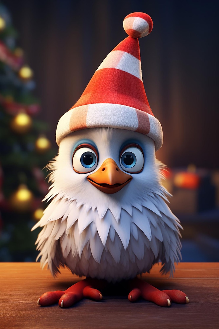 Foto un sombrero de navidad que habla al estilo de pixar