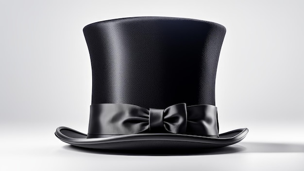 sombrero negro aislado sobre fondo blanco