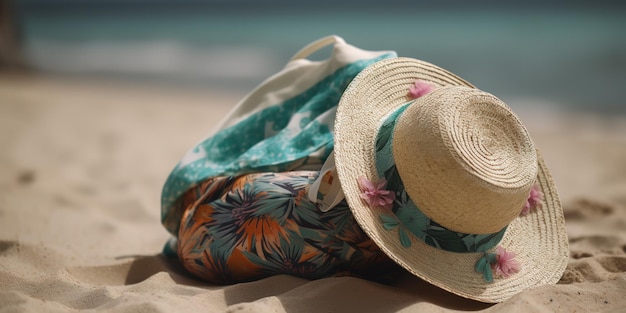 Un sombrero en la playa