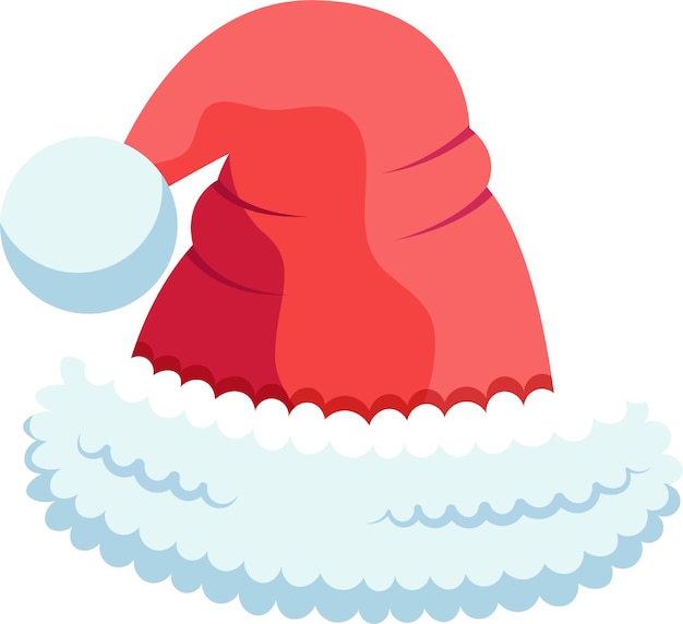 un sombrero de Santa rojo se sienta en una nube con una gorra blanca