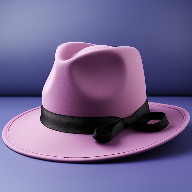 Sombrero sobre un fondo morado Mock ups