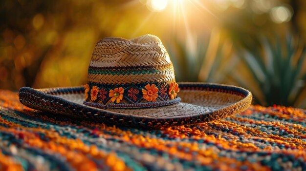 sombrero telón de fondo de la celebración del Cinco de Mayo