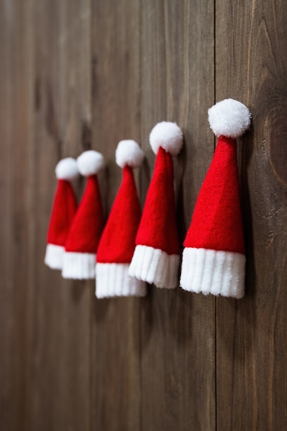 Sombreros navideños de santa claus