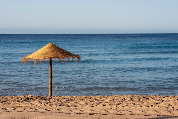 Sombrilla de playa de madera