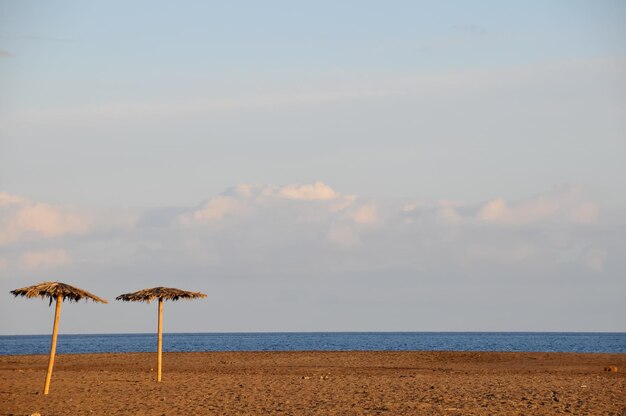 Sombrilla de playa en Tenerife Islas Canarias España Europa