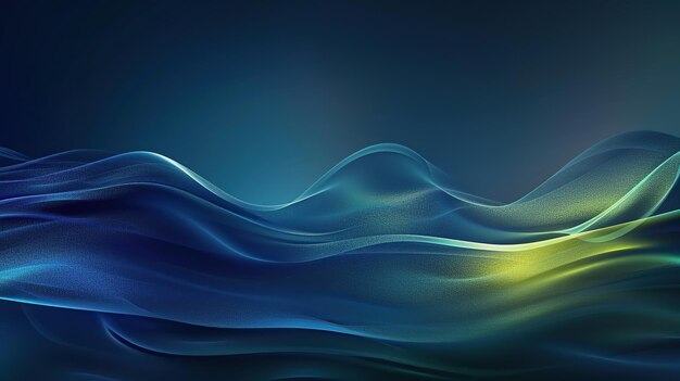 Sombros de azul verde y amarillo colores de onda fondo abstracto