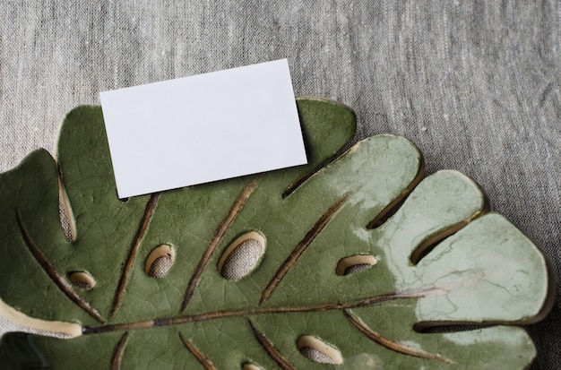 Sommer Briefpapier Stillleben Leere Visitenkarte