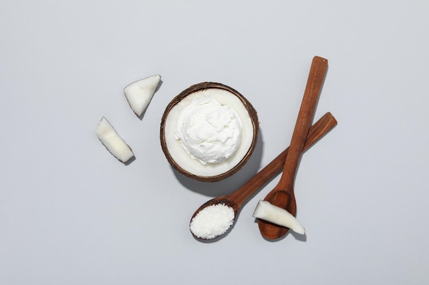 Sommer-Dessert-Eis, Eis mit Kokosnuss