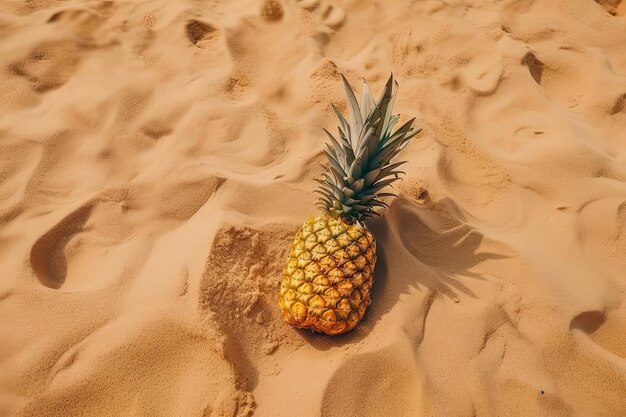 Foto sommer eine ananas mit sonnenbrille