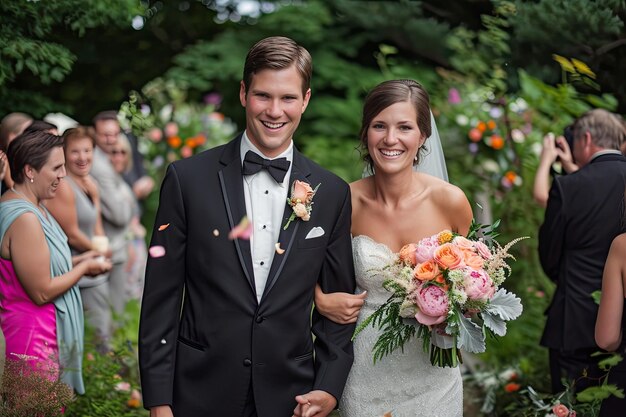 Sommer Hochzeitsfeier Freude Fotografie, die die eheliche Glückseligkeit einer Hochzeit verewigt