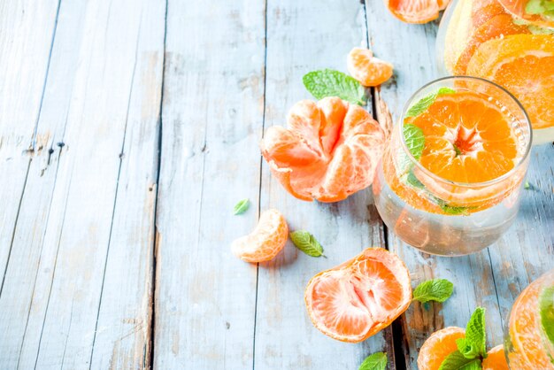 Sommer Mandarinen Limonade oder Mojito