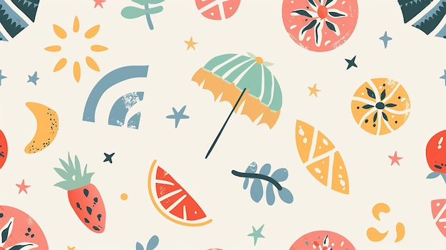 Sommer nahtloses Muster Hintergrund