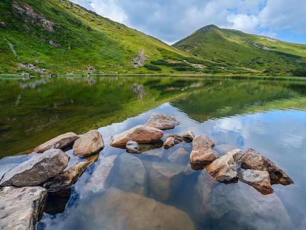 Sommer Nesamovyte Seenlandschaft Chornohora Grat Karpaten Ukraine