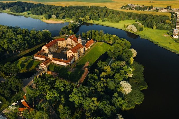 Sommer Schloss Nesvizh in der Stadt Nesvizh.Belarus.