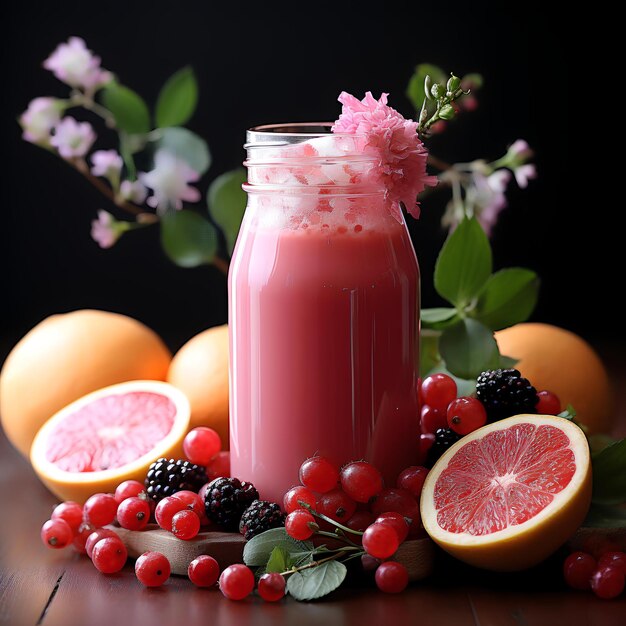 Sommer-Smoothie in einer Glasflasche