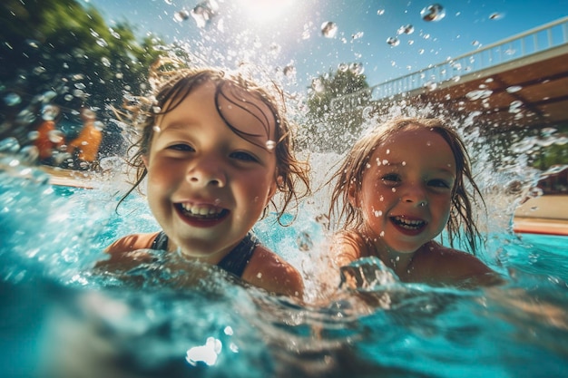 Sommer-Splash im Pool pov