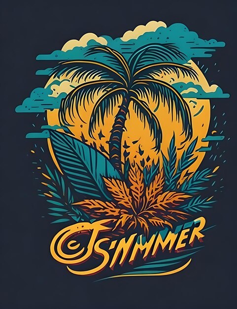 Foto sommer-t-shirt-design-logo