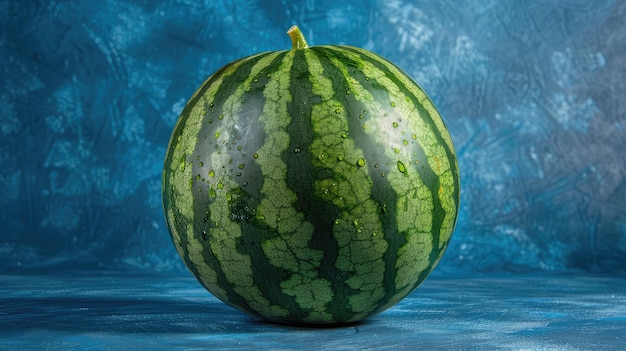 Foto sommer wassermelone blauer hintergrund