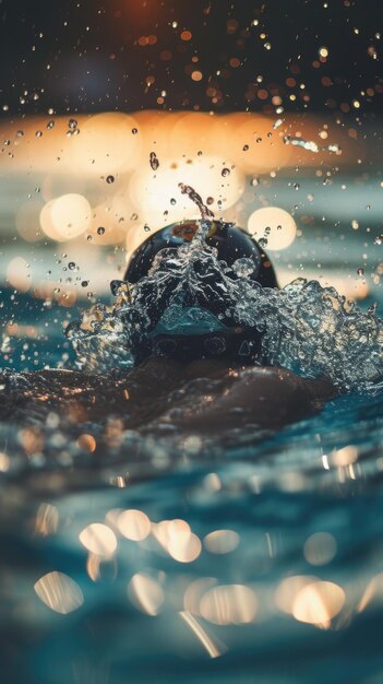 Sommeraktivitäten beim Schwimmen im Wasserbad