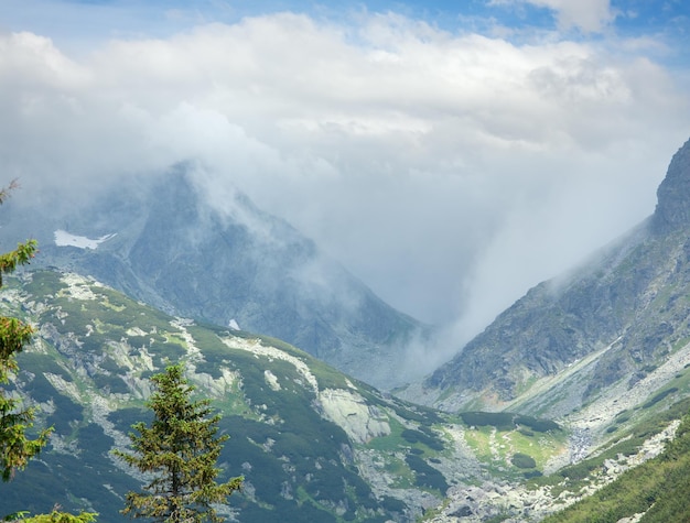 Sommeransicht der Hohen Tatra in der Slowakei