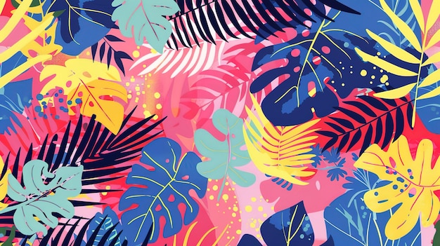 Sommerblattmuster-Wandpapier