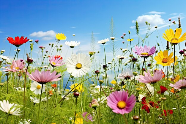 Foto sommerblüten-extravaganz, üppiges hintergrundpanorama