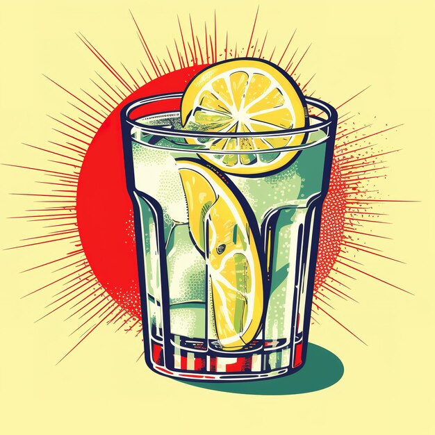 Sommercocktail-Illustration